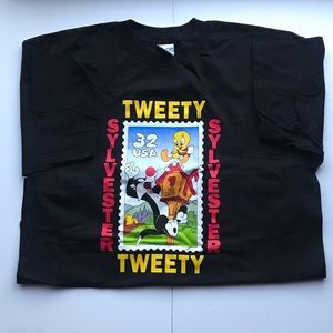 Vintage Tweety & Sylvester USPS stamp Graphic NWOT